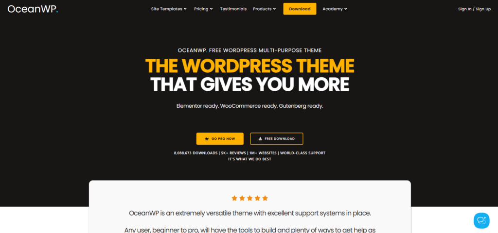 oceanwp theme