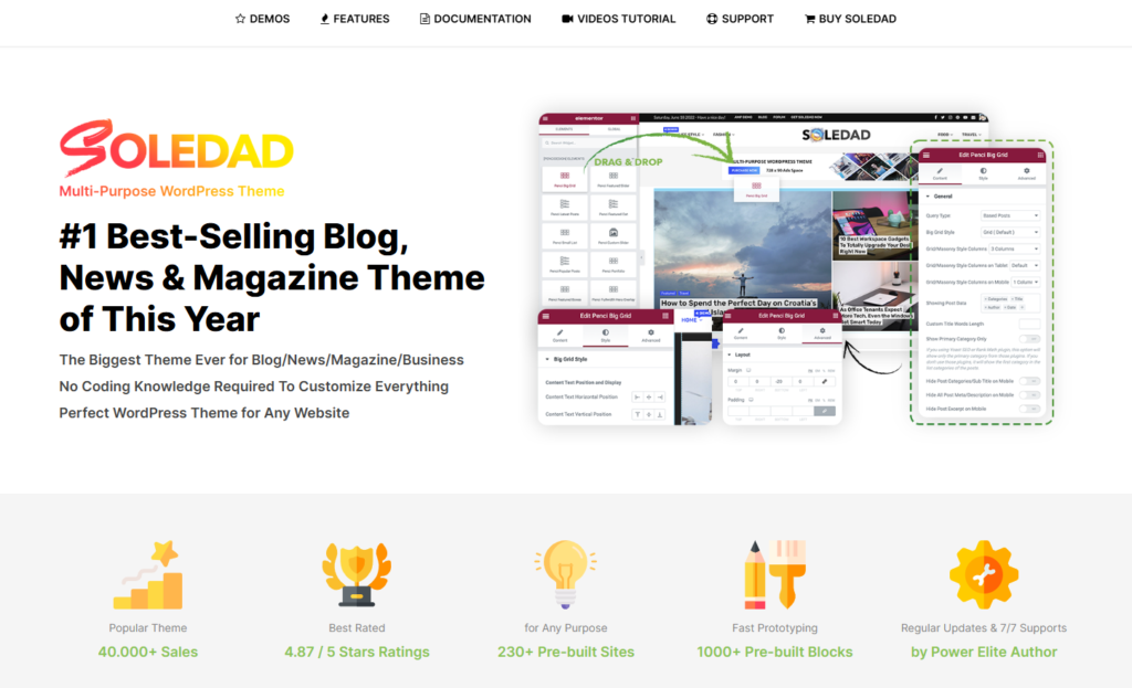 Soledad wordpress theme